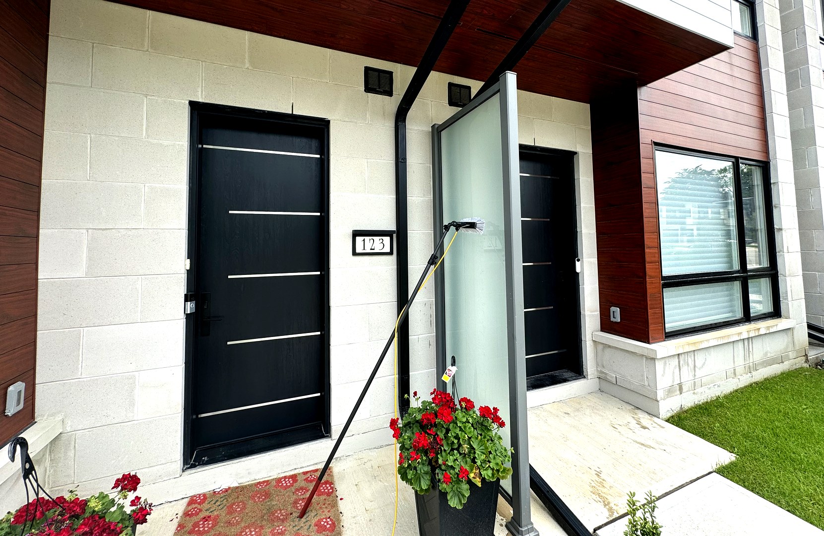 Window cleaning modern residential townhouse Collingwood